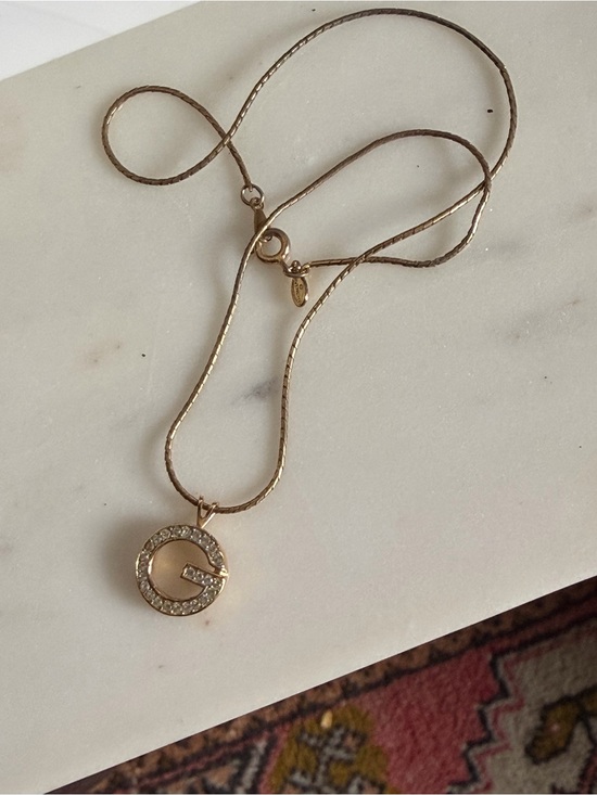 Givenchy Jewelry - Givenchy Gold-Tone Crystal G Pendant Necklace - Women Jewelry